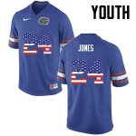 Youth Florida Gators #24 Matt Jones NCAA Nike Blue USA Flag Fashion Authentic Stitched College Football Jersey TXM4462ED